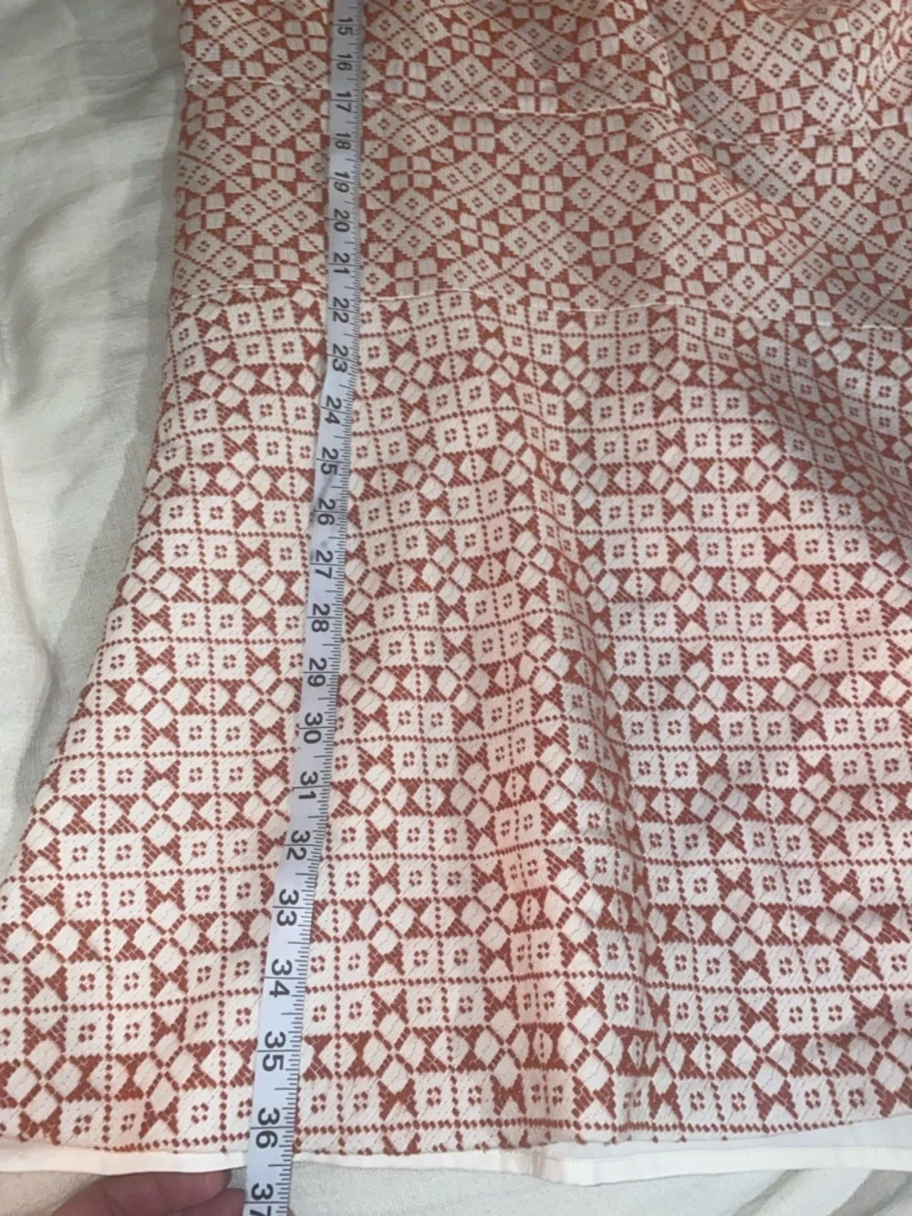 Tory Burch NWT Fit & Flare Red and White Patterned Dress